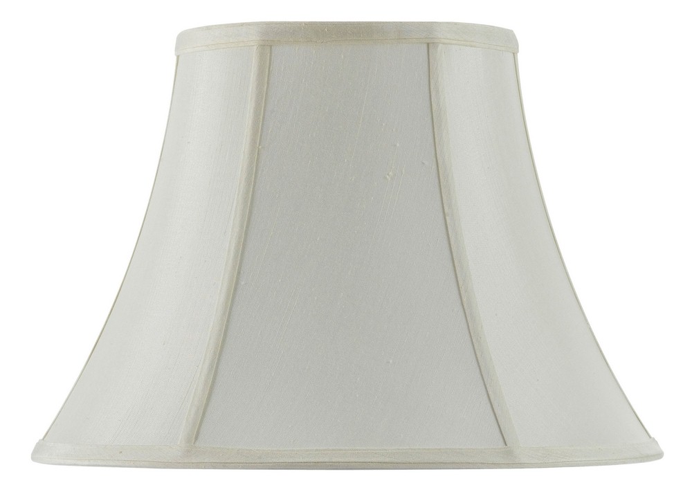 Cal Lighting-SH-8104/16-EG-Accessory- Shade-16 Inches Wide by 11.5 Inches High Bell Egg Shell  White Finish