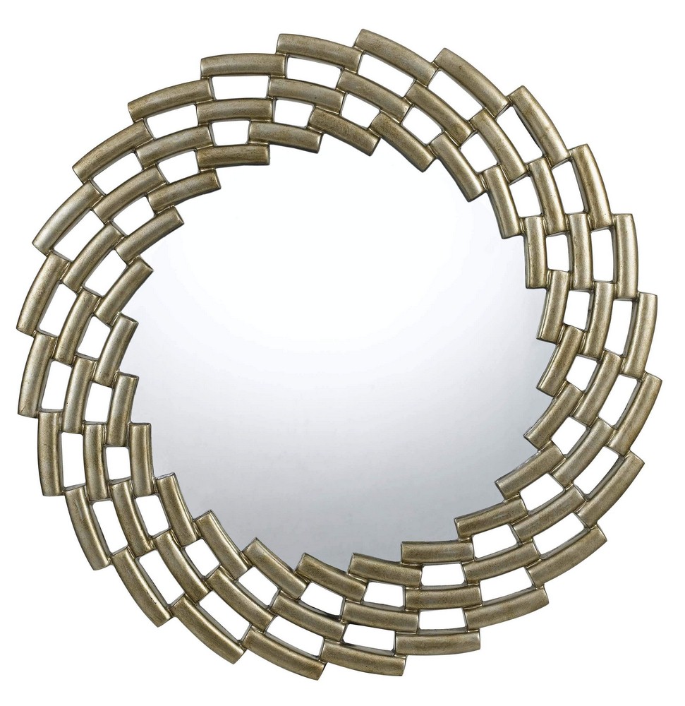 Cal Lighting-WA-2161MIR-Baldwin- Round Mirror-37 Inches Wide by 37 Inches High   Metal Finish with Beveled Glass with Metal Shade