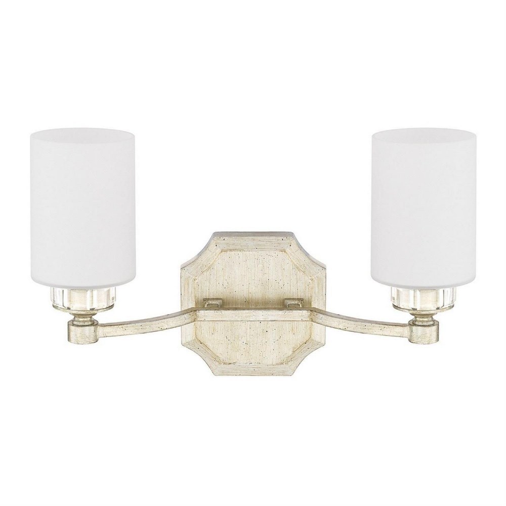 Capital Lighting-115021WG-375-Olivia - 2 Light Transitional Bath Vanity Approved for Damp Locations - in Transitional style - 17 high by 10.5 wide   Winter Gold Finish with Soft White Glass with K9 Cr