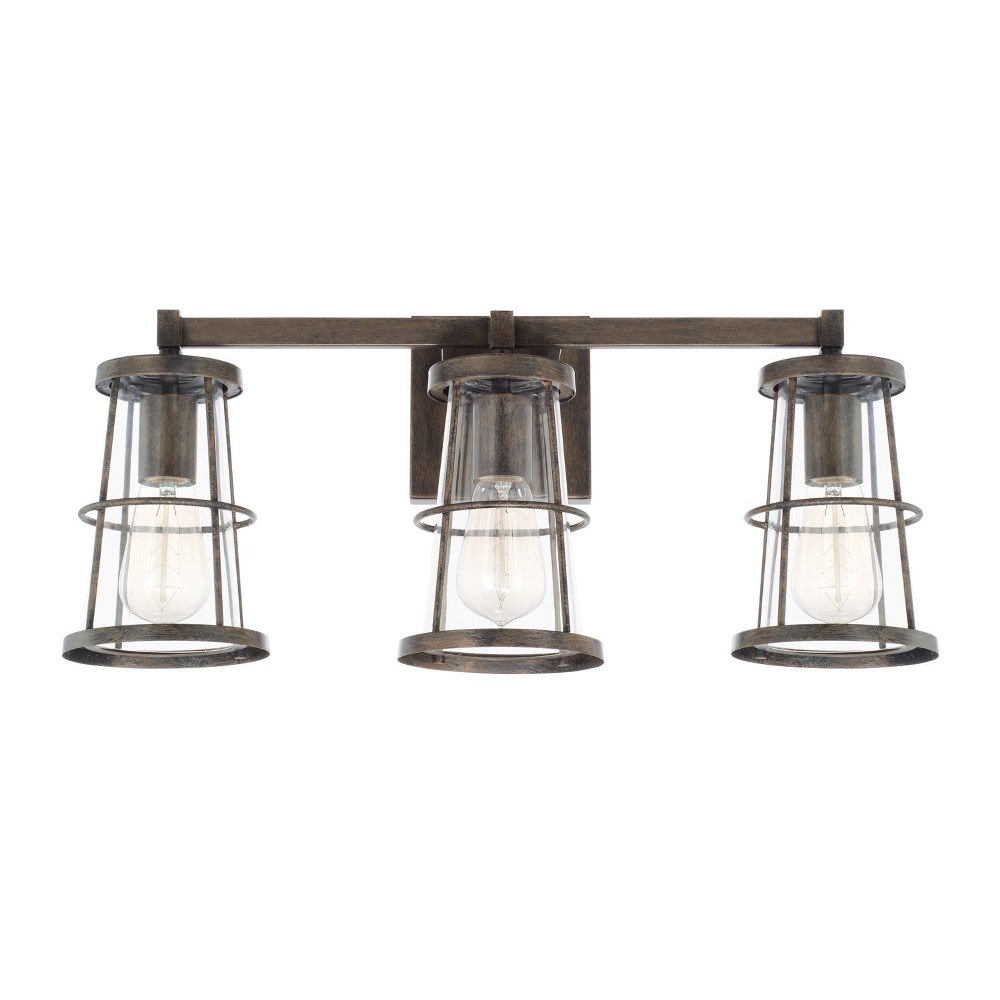 Capital Lighting-127431NG-Beaufort - 3 Light Transitional Bath Vanity Approved for Damp Locations - in Transitional style - 22.5 high by 10 wide   Nordic Grey Finish
