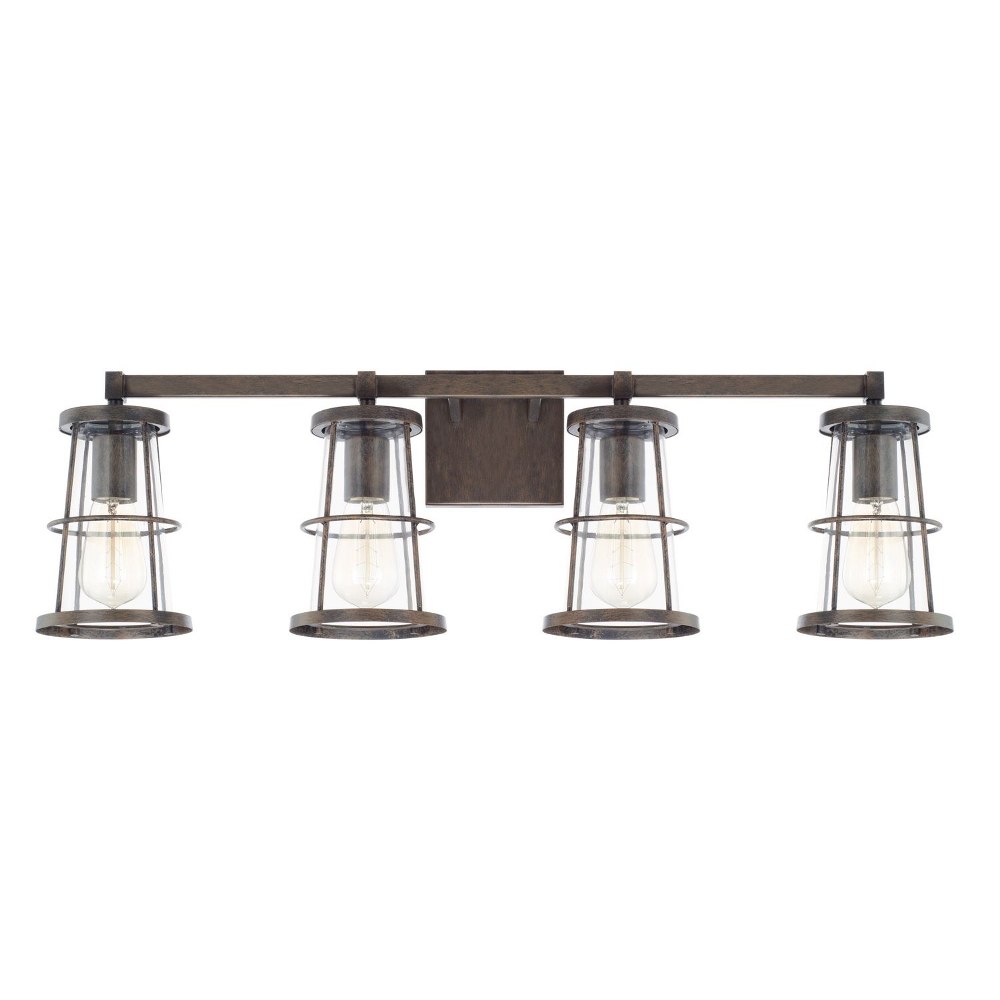 Capital Lighting-127441NG-Beaufort - 4 Light Transitional Bath Vanity Approved for Damp Locations - in Transitional style - 31 high by 10 wide   Nordic Grey Finish