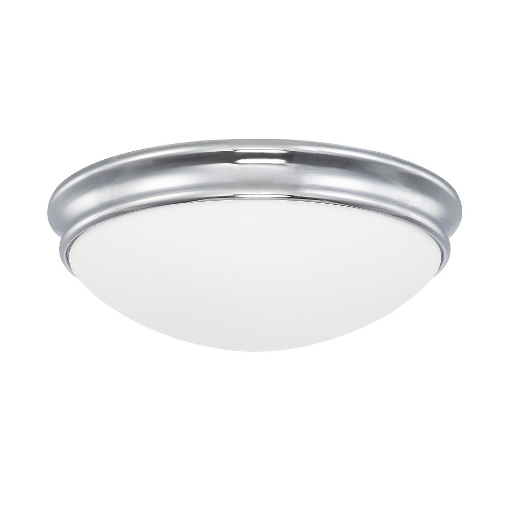 Capital Lighting-2034CH-3 Light Flush Mount5 Inch 3 Light Flush Mount - in Modern style - 14 high by 5 wide   Chrome Finish with White Glass