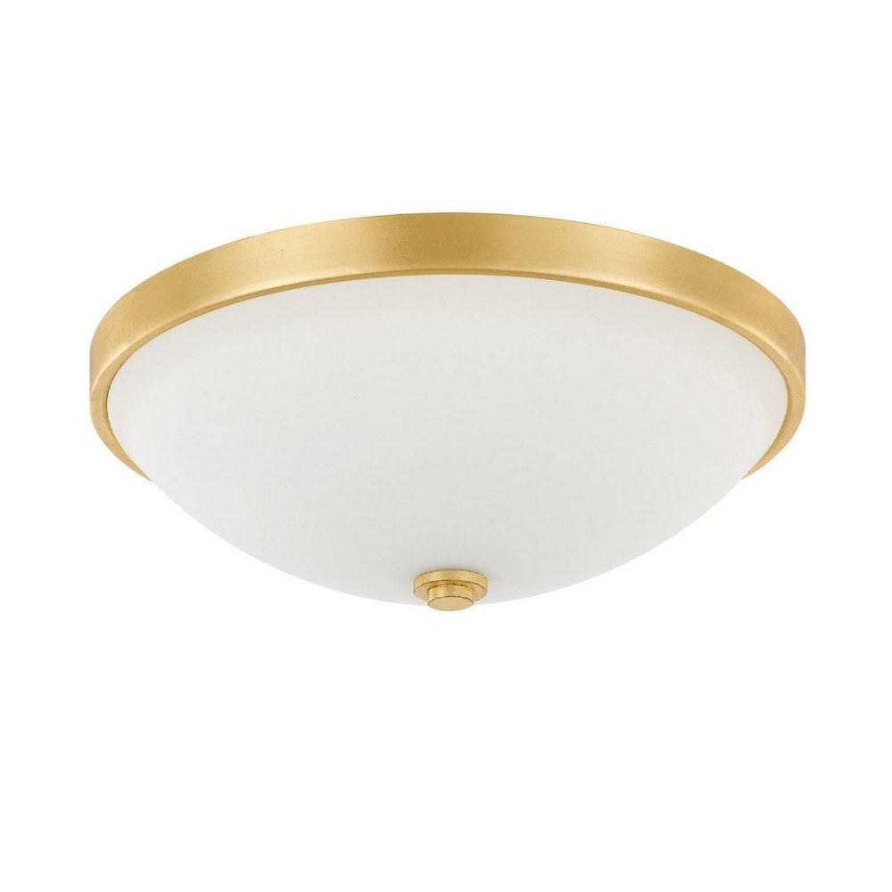 Capital Lighting-2323CG-SW-2 Light Flush Mount 4.5 Inch 2 Light Flush Mount - in Transitional style - 12.5 high by 4.5 wide   Capital Gold Finish with Soft White Glass