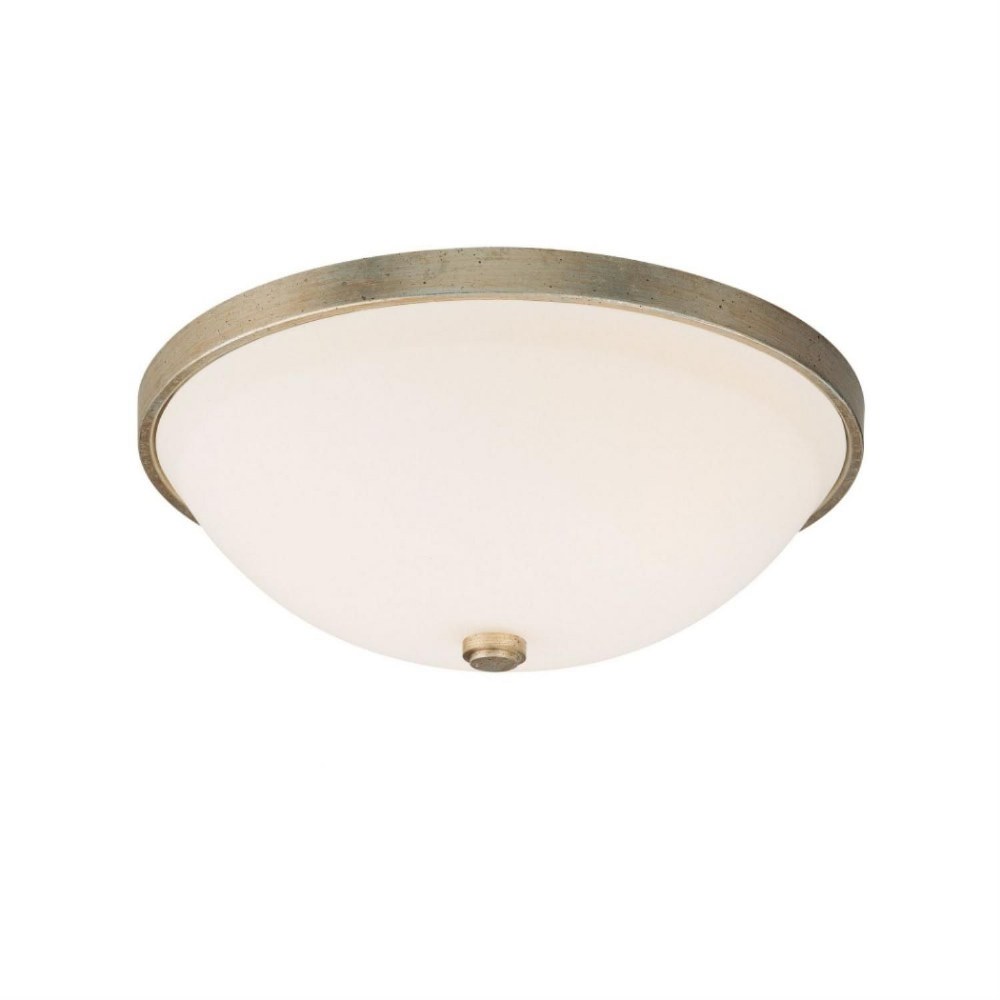 Capital Lighting-2323WG-SW-13 Inch 2 Light Flush Mount - in Modern style - 13 high by 4.5 wide Winter Gold  Burnished Bronze Finish with Soft White Glass