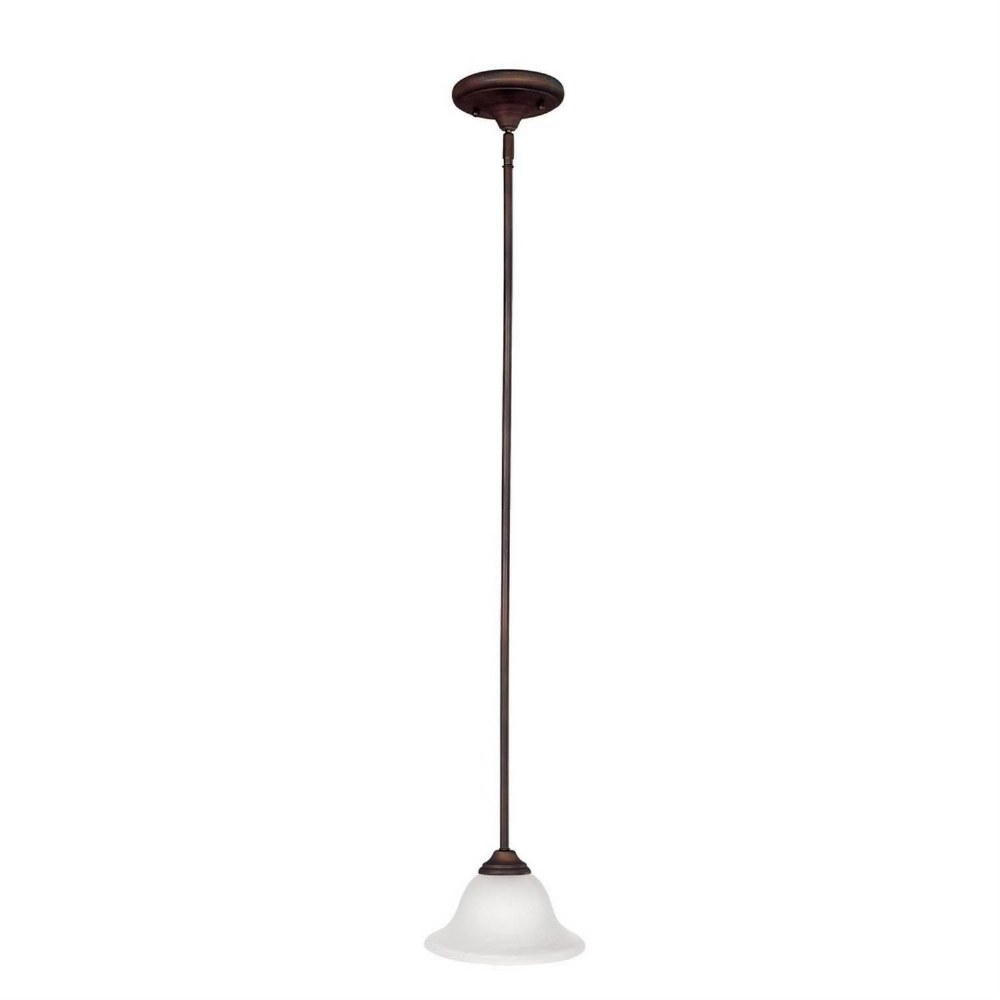 Capital Lighting-3070BB-224-Hometown - 1 Light Mini Pendant - in Transitional style - 10 high by 45.25 wide   Burnished Bronze Finish with Soft White Glass