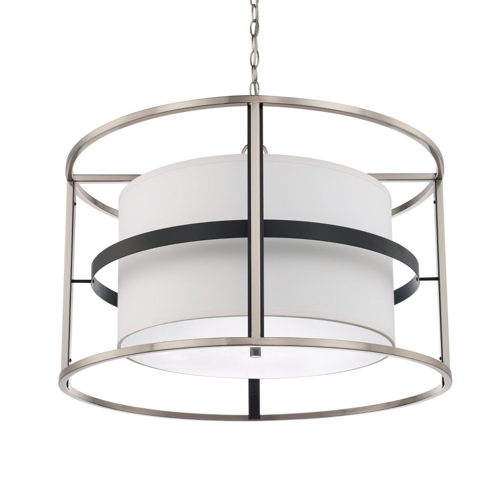 Capital Lighting-325241BT-Tux - 4 Light Pendant - in Transitional style - 28.25 high by 19 wide   Black Tie Finish with White Glass