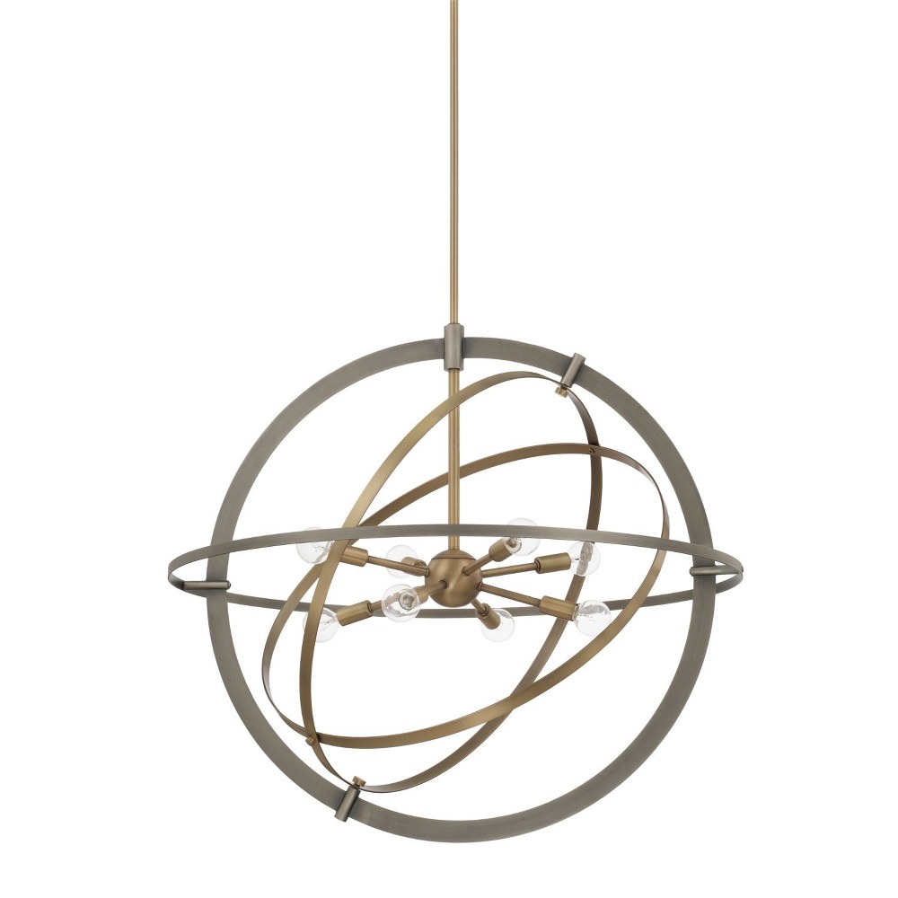 Capital Lighting-325681AM-8 Light Pendant - in Modern style - 30.5 high by 78 wide   Aged Metal Finish