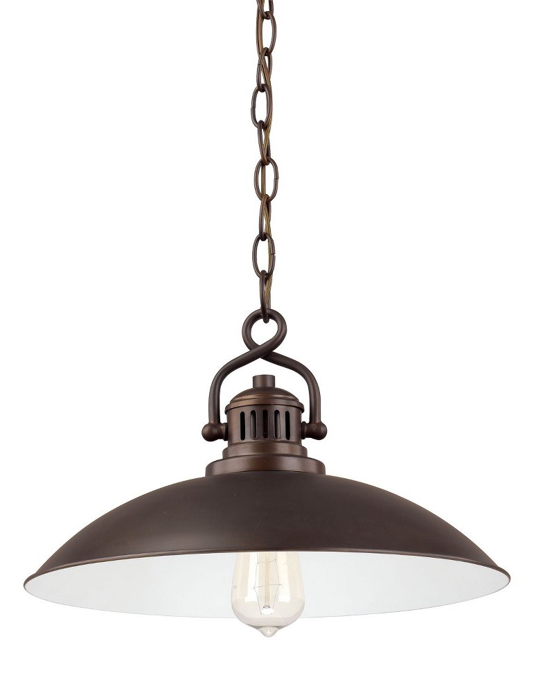 Capital Lighting-3798BB-O&#039;Neal - 1 Light Pendant - in Industrial style - 15 high by 10 wide   Burnished Bronze Finish