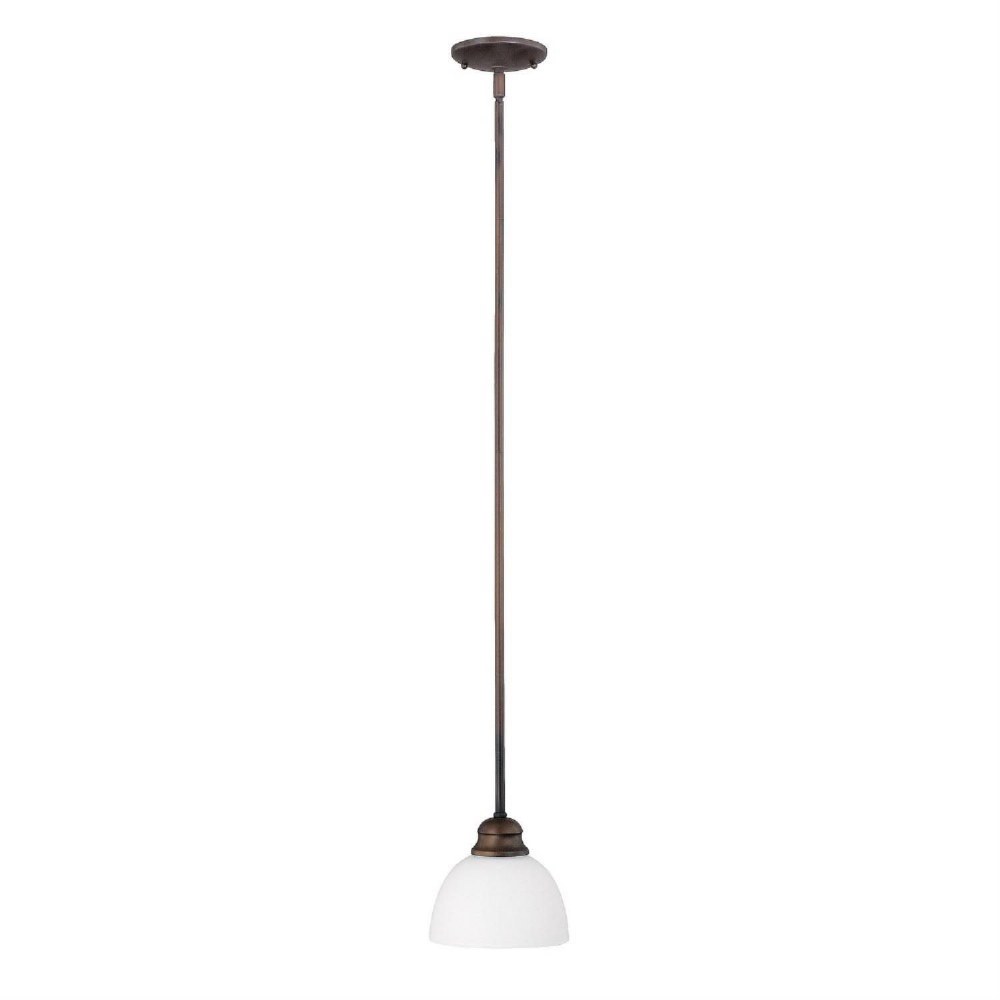 Capital Lighting-4031BB-212-Stanton - 1 Light Pendant - in Transitional style - 7 high by 44.5 wide   Burnished Bronze Finish with Soft White Glass