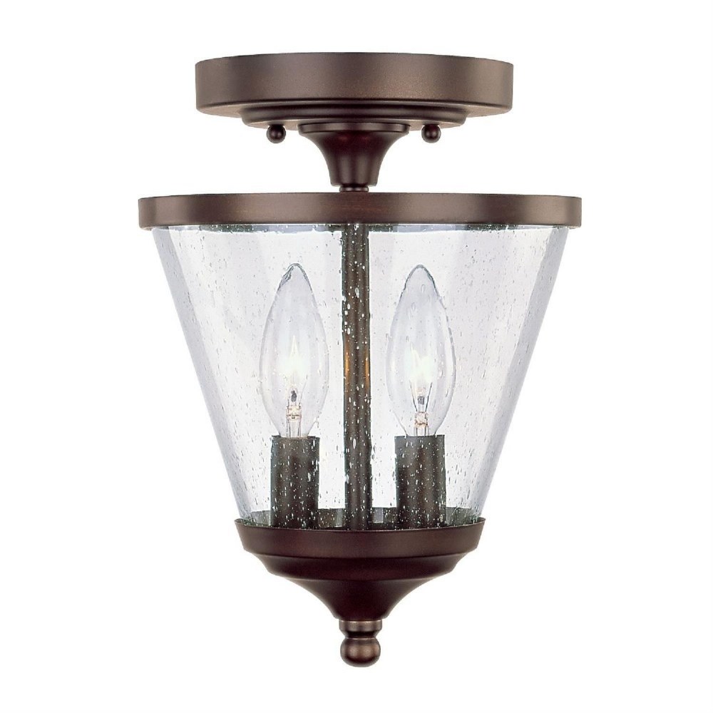 Capital Lighting-4032BB-236-Stanton - 2 Light Foyer - in Transitional style - 7.75 high by 11.75 wide Burnished Bronze  Burnished Bronze Finish with Seeded Glass