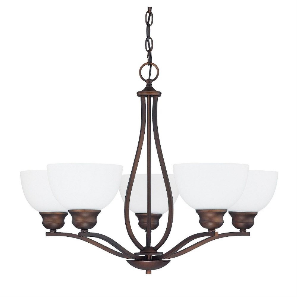 Capital Lighting-4035BB-212-Stanton - Chandelier 8 Light Brushed Nickel Steel - in Transitional style - 27 high by 20.5 wide   Burnished Bronze Finish with Soft White Glass