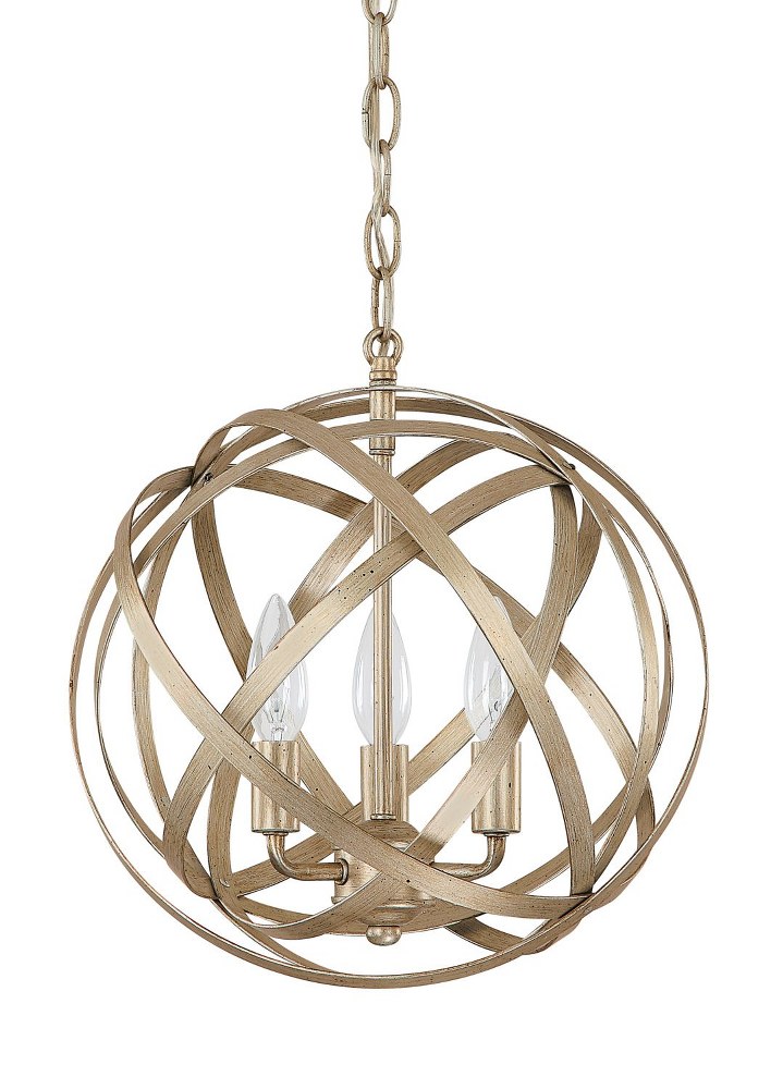 Capital Lighting-4233WG-Axis - 3 Light Pendant - in Transitional style - 0 high by 0 wide Winter Gold  Aged Brass/Black Finish