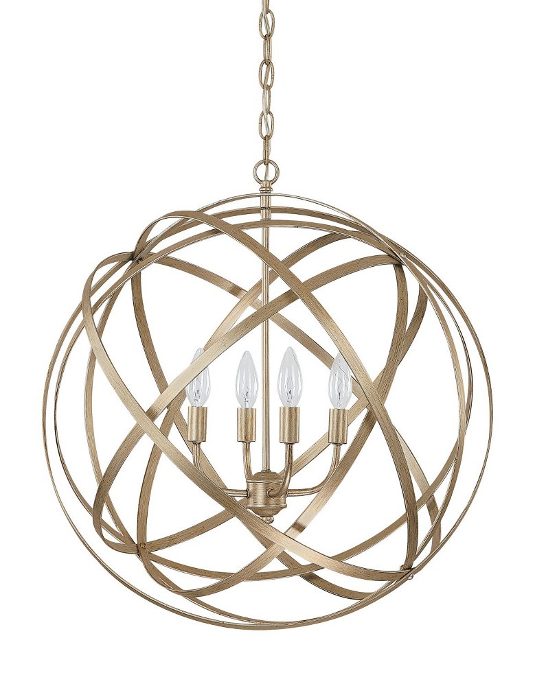 Capital Lighting-4234WG-Axis - 4 Light Pendant - in Transitional style - 0 high by 0 wide Winter Gold  Aged Brass/Black Finish