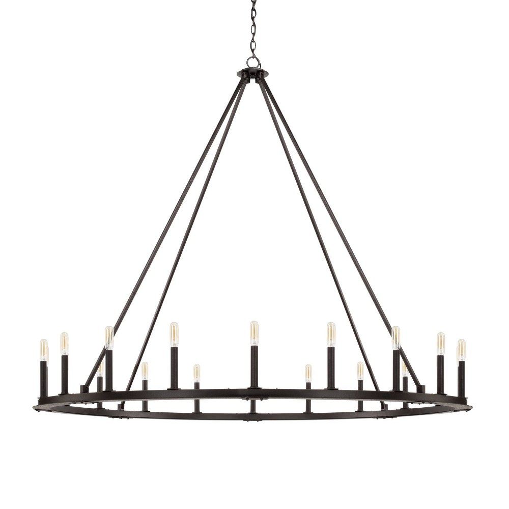 Capital Lighting-4913BI-Pearson - Chandelier 20 Light Black Iron - in Industrial style - 60 high by 52 wide   Black Iron Finish