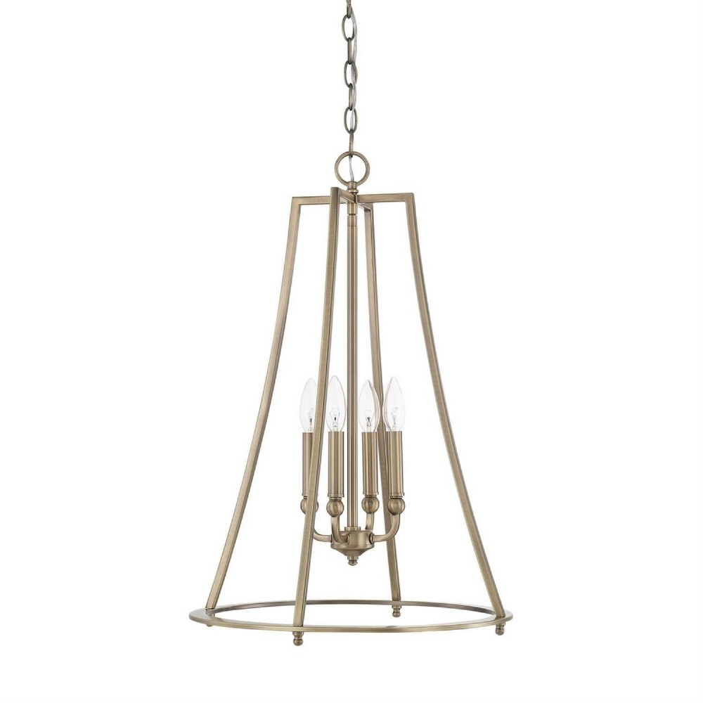 Capital Lighting-519342AD-Dawson - -26.5 Inch 4 Light Foyer - in Transitional style - 18 high by 26.5 wide   Aged Brass Finish