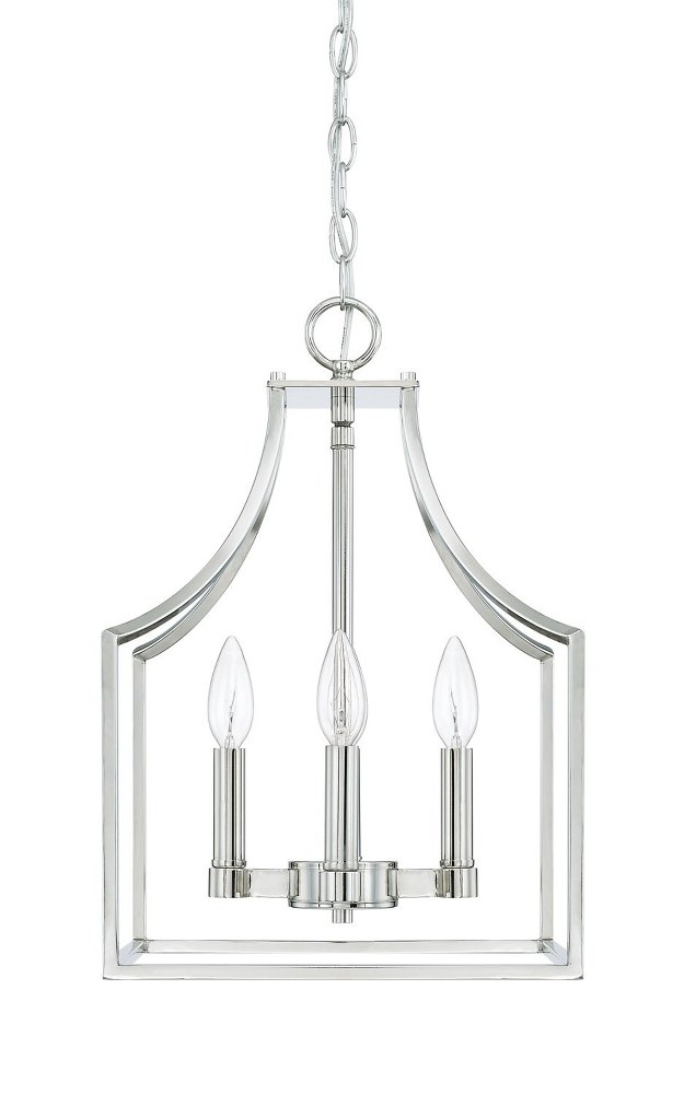 Capital Lighting-520441PN-Wright - 18 Inch 4 Light Foyer - in Transitional style - 12 high by 18 wide   Polished Nickel Finish