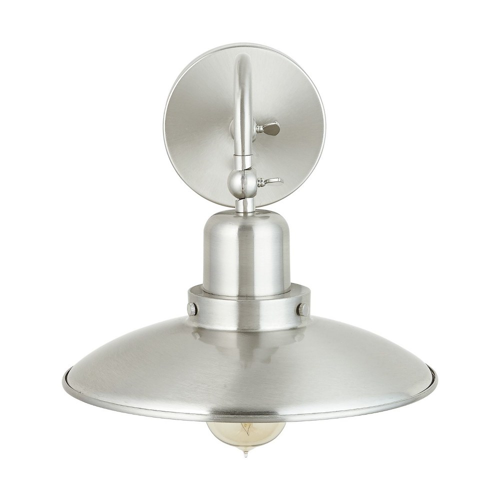 Capital Lighting-634811BN-17.75 Inch 1 Light Wall Sconce - in Urban/Industrial style - 10.25 high by 17.75 wide Brushed Nickel  Aged Brass Finish