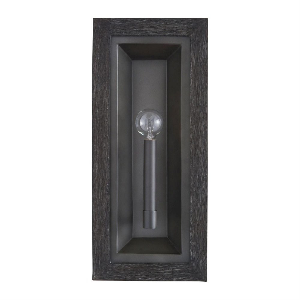 Capital Lighting-635811CI-Ashton - 18 Inch 1 Light Wall Sconce - in Urban/Industrial/Mixed Materials/Farmhouse/Rustic style - 8 high by 18 wide   Carbon Grey/Grey Iron Finish
