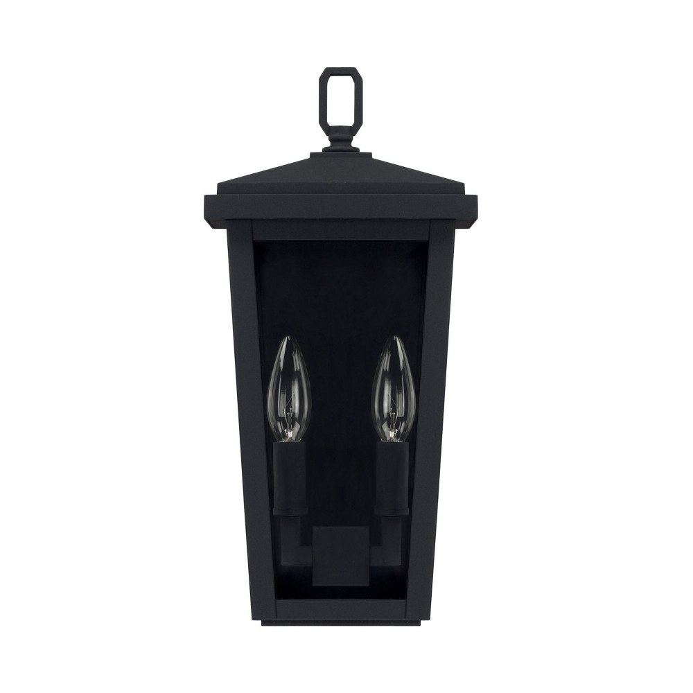 Capital Lighting-926221BK-Donnelly - 14.75 Inch Outdoor Wall Lantern Transitional Approved for Wet Locations Rain or Shine made for Coastal Environments Black  Oiled Bronze Finish with Clear Glass