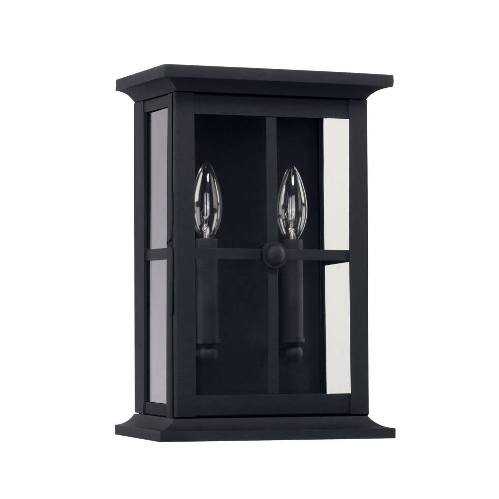 Capital Lighting-926422BK-Mansell - 14 Inch Outdoor Wall Lantern Transitional Approved for Wet Locations Rain or Shine made for Coastal Environments   Mansell - 14 Inch Outdoor Wall Lantern Transition