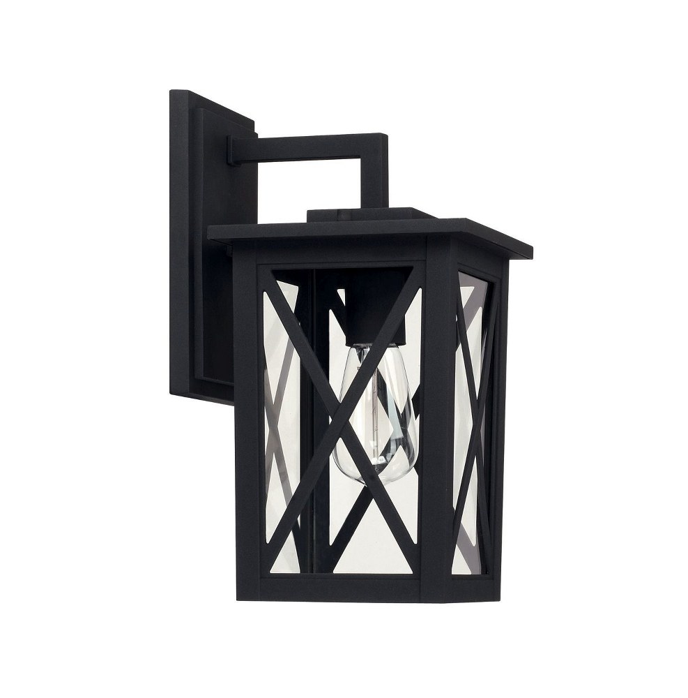 Capital Lighting-926611BK-Avondale - 13.5 Inch Outdoor Wall Lantern Transitional Approved for Wet Locations Rain or Shine made for Coastal Environments Black  Oiled Bronze Finish with Clear Glass