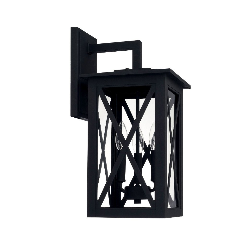 Capital Lighting-926631BK-Avondale - 19 Inch Outdoor Wall Lantern Transitional Approved for Wet Locations Rain or Shine made for Coastal Environments Black  Oiled Bronze Finish with Clear Glass