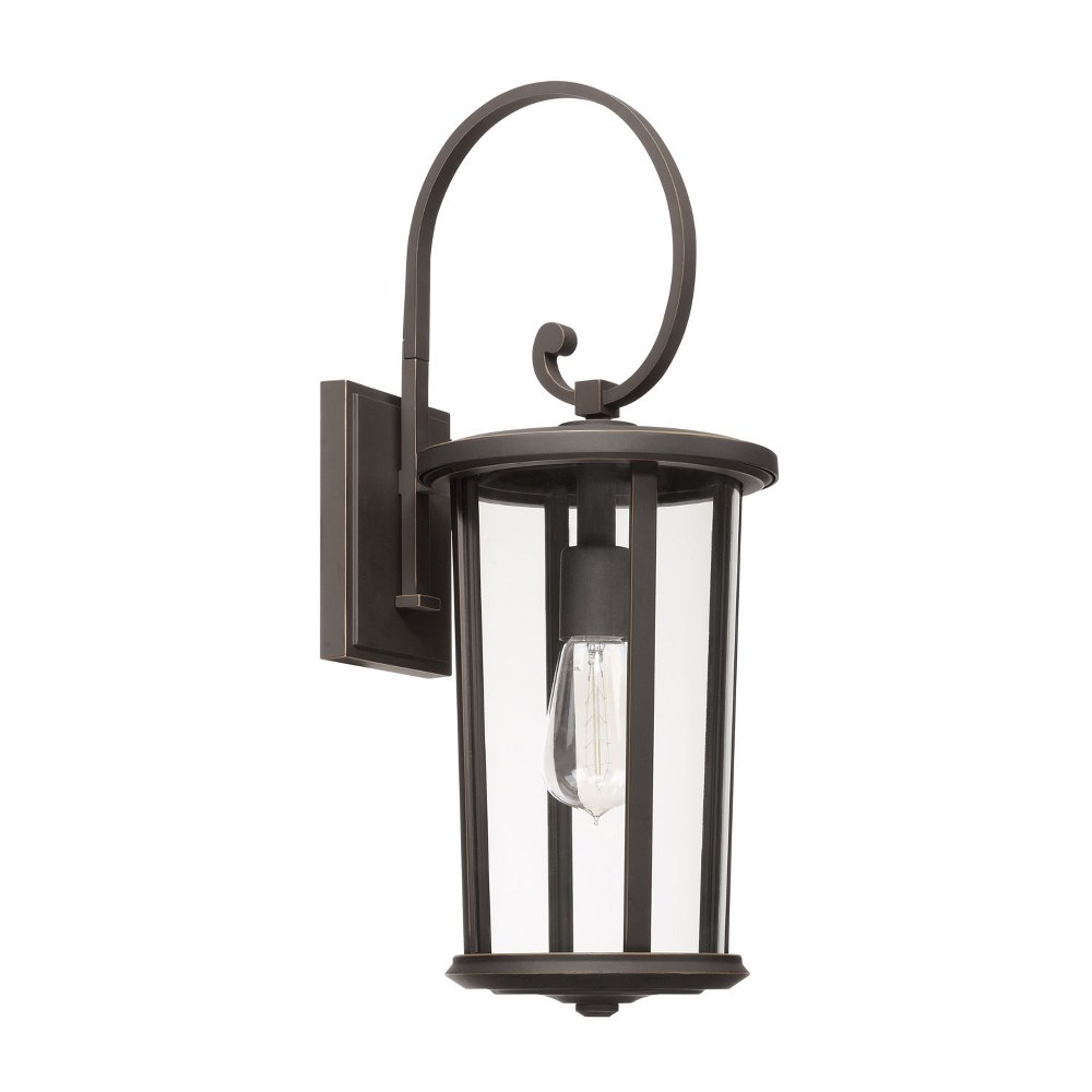 Capital Lighting-926711OZ-Howell - 21 Inch Outdoor Wall Lantern Transitional Approved for Wet Locations Rain or Shine made for Coastal Environments Oiled Bronze  Oiled Bronze Finish with Clear Glass