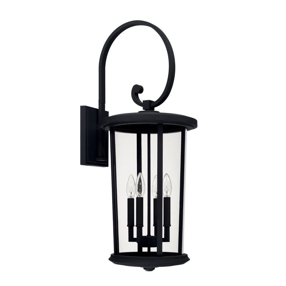 Capital Lighting-926741BK-Howell - 31.5 Inch Outdoor Wall Lantern Transitional Approved for Wet Locations Rain or Shine made for Coastal Environments Black  Oiled Bronze Finish with Clear Glass