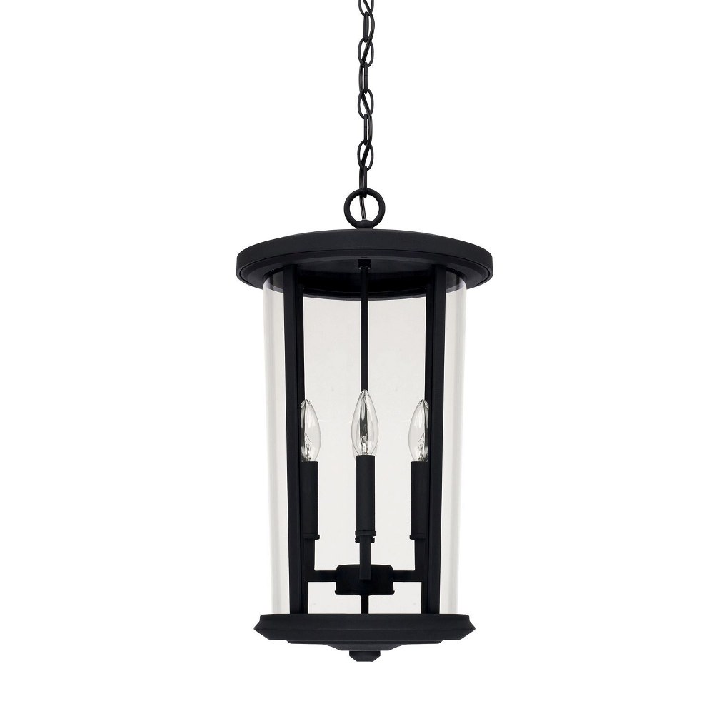 Capital Lighting-926742BK-Howell - 4 Light Outdoor Hanging Lantern - in Transitional style - 12 high by 21.75 wide Rain or Shine made for Coastal Environments Black  Oiled Bronze Finish with Clear Gla