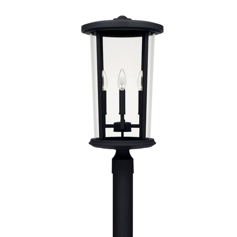 Capital Lighting-926743BK-Howell - 4 Light Outdoor Post Lantern - in Transitional style - 12 high by 23 wide Rain or Shine made for Coastal Environments Black  Oiled Bronze Finish with Clear Glass