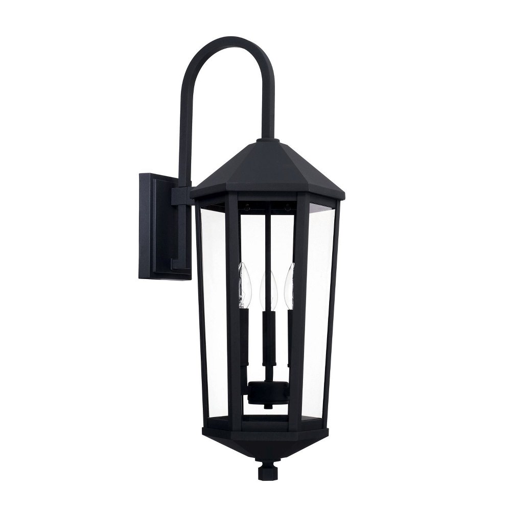 Capital Lighting-926931BK-Ellsworth - 28.75 Inch Outdoor Wall Lantern Approved for Wet Locations 10 high by 28.75 wide Rain or Shine made for Coastal Environments Black  Oiled Bronze Finish with Clear