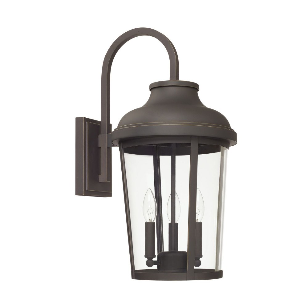 Capital Lighting-927031OZ-Dunbar - 22.5 Inch Outdoor Wall Lantern Approved for Wet Locations 11 high by 22.5 wide Rain or Shine made for Coastal Environments Oiled Bronze  Oiled Bronze Finish with Cle