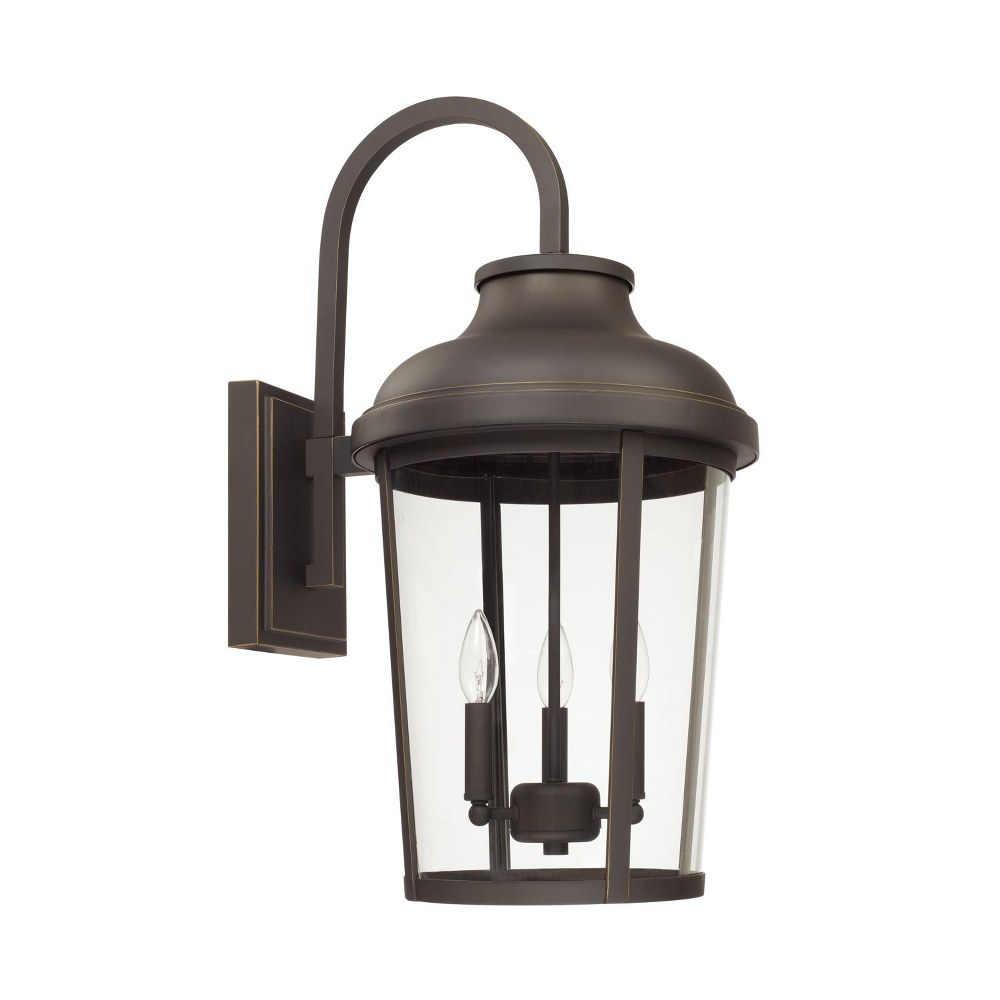 Capital Lighting-927032OZ-Dunbar - 26.5 Inch Outdoor Wall Lantern Approved for Wet Locations 13 high by 26.5 wide Rain or Shine made for Coastal Environments Oiled Bronze  Oiled Bronze Finish with Cle