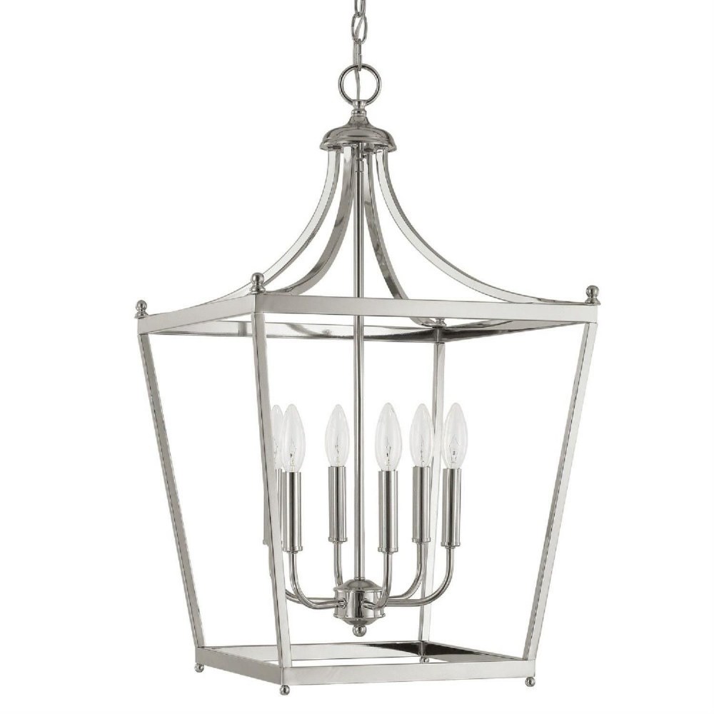 Capital Lighting-9552PN-Stanton - 6 Light Foyer - in Transitional style - 16.75 high by 29 wide   Polished Nickel Finish