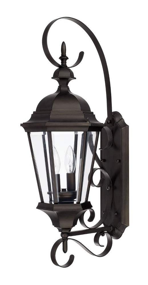 Capital Lighting-9722OB-Carriage House - 2 Light Outdoor Wall Mount - in Traditional style - 10 high by 27 wide Old Bronze  Old Bronze Finish with Clear Glass