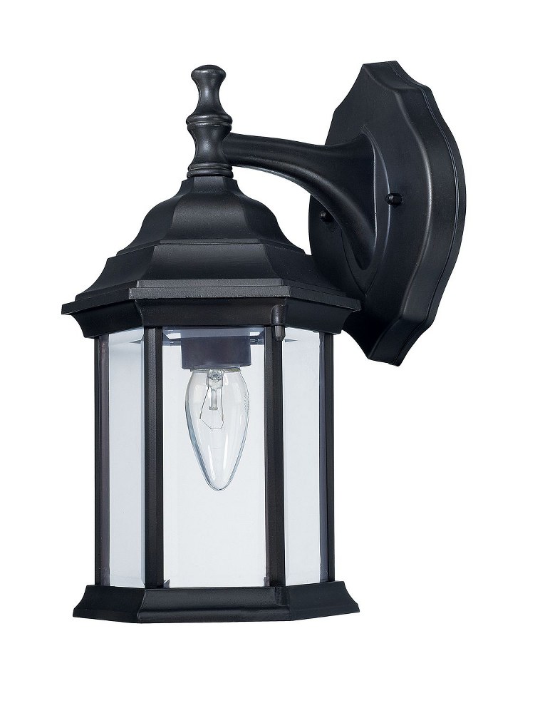 Capital Lighting-9830BK-12 Inch 1 Light Outdoor Wall Mount - in Transitional style - 7 high by 12 wide Black  Old Bronze Finish with Clear Glass