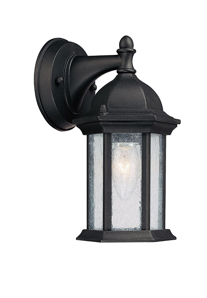 Capital Lighting-9831BK-Main Street - 9.75 Inch 1 Light Outdoor Wall Mount - in Transitional style - 5 high by 9.75 wide Black  Old Bronze Finish with Antique Glass