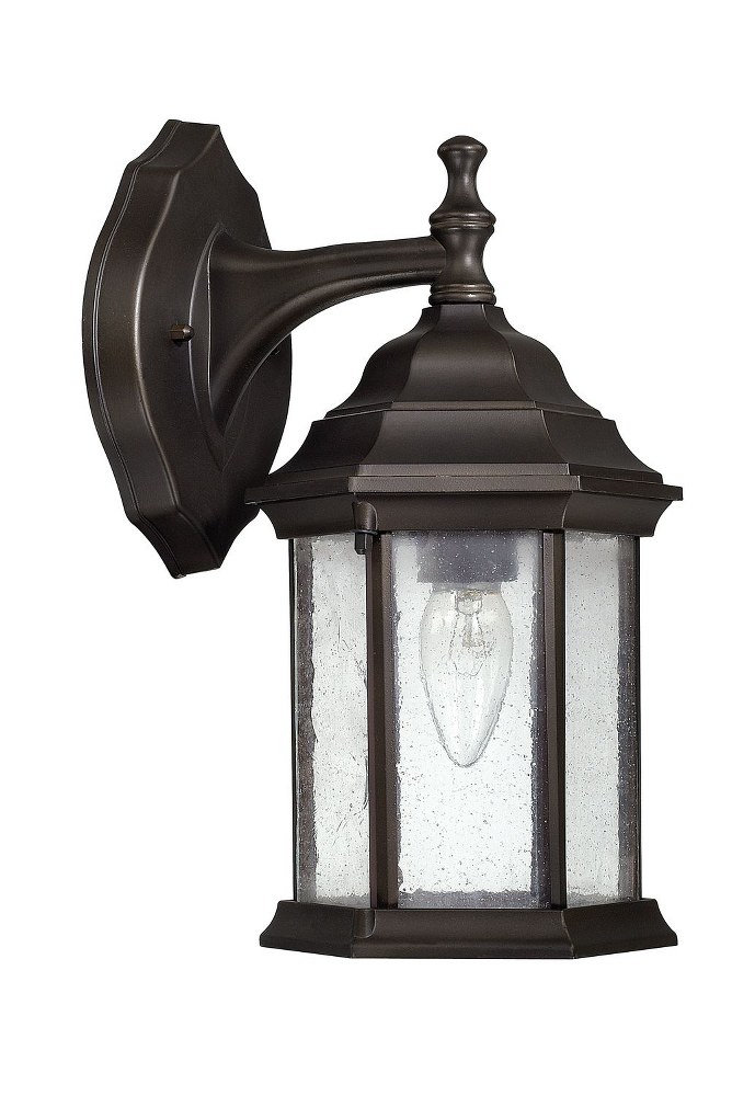 Capital Lighting-9832OB-Main Street - 12.5 Inch 1 Light Outdoor Wall Mount - in Transitional style - 7 high by 12.5 wide   Old Bronze Finish with Antique Glass