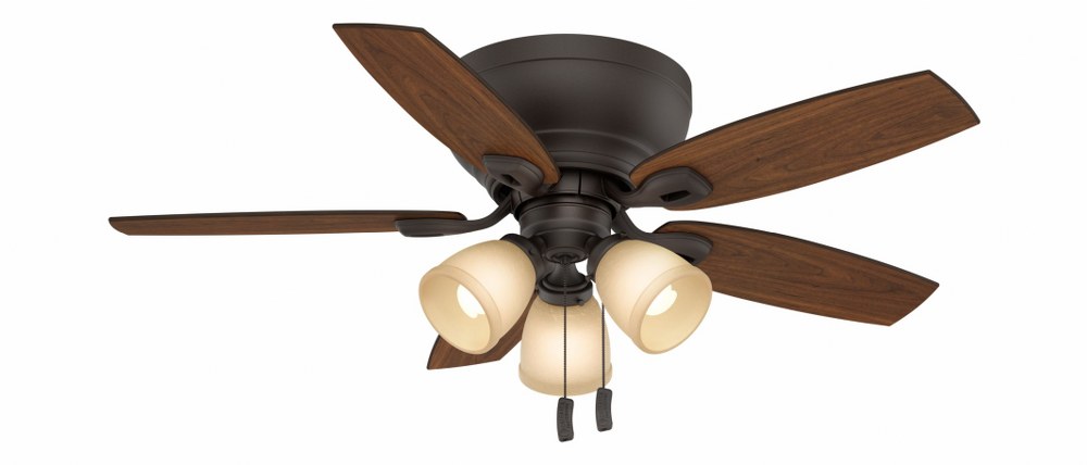 Casablanca Fans-53188-Durant - 5 Blade 44 Inch Ceiling Fan with Pull Chain Control in Traditional Style and includes 5 Motor Speed settings   Maiden Bronze Finish with Walnut/Smoked Walnut Blade Finis