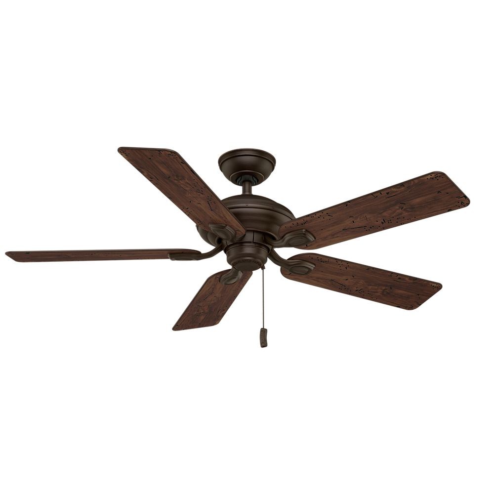 Casablanca Fans-54035-Utopian - 5 Blade 52 Inch Ceiling Fan with Pull Chain Control in Nautical Traditional Style and includes 5 Motor Speed settings   Brushed Cocoa Finish with Distressed Antique Hal