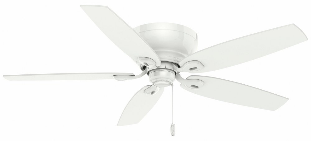 Casablanca Fans-54103-Durant - 5 Blade 54 Inch Ceiling Fan In Traditional Style And Includes 5 Motor Speed Settings Snow White Finish with Matte Snow White Blade Finish