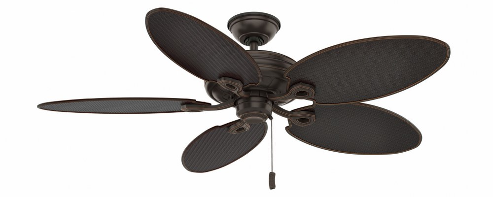 Casablanca Fans-55073-Charthouse - 5 Blade 54 Inch Ceiling Fan In Nautical Traditional Style And Includes 5 Motor Speed Settings Onyx Bengal Finish with Curacao Plastic Blade finish