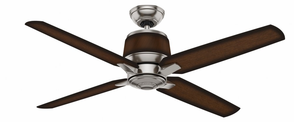 Casablanca Fans-59123-Aris - 4 Blade 54 Inch Ceiling Fan With Wall Control In Rustic Modern Style And Includes 4 Motor Speed Settings   Brushed Nickel Finish with Mayse Blade Finish