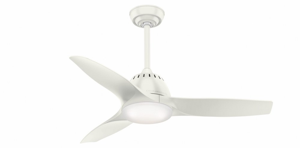 Casablanca Fans-59286-3 Blade 44 Inch Ceiling Fan with Handheld Control Fresh White Fresh White Noble Bronze Finish with Noble Bronze Blade Finish with Cased White Glass