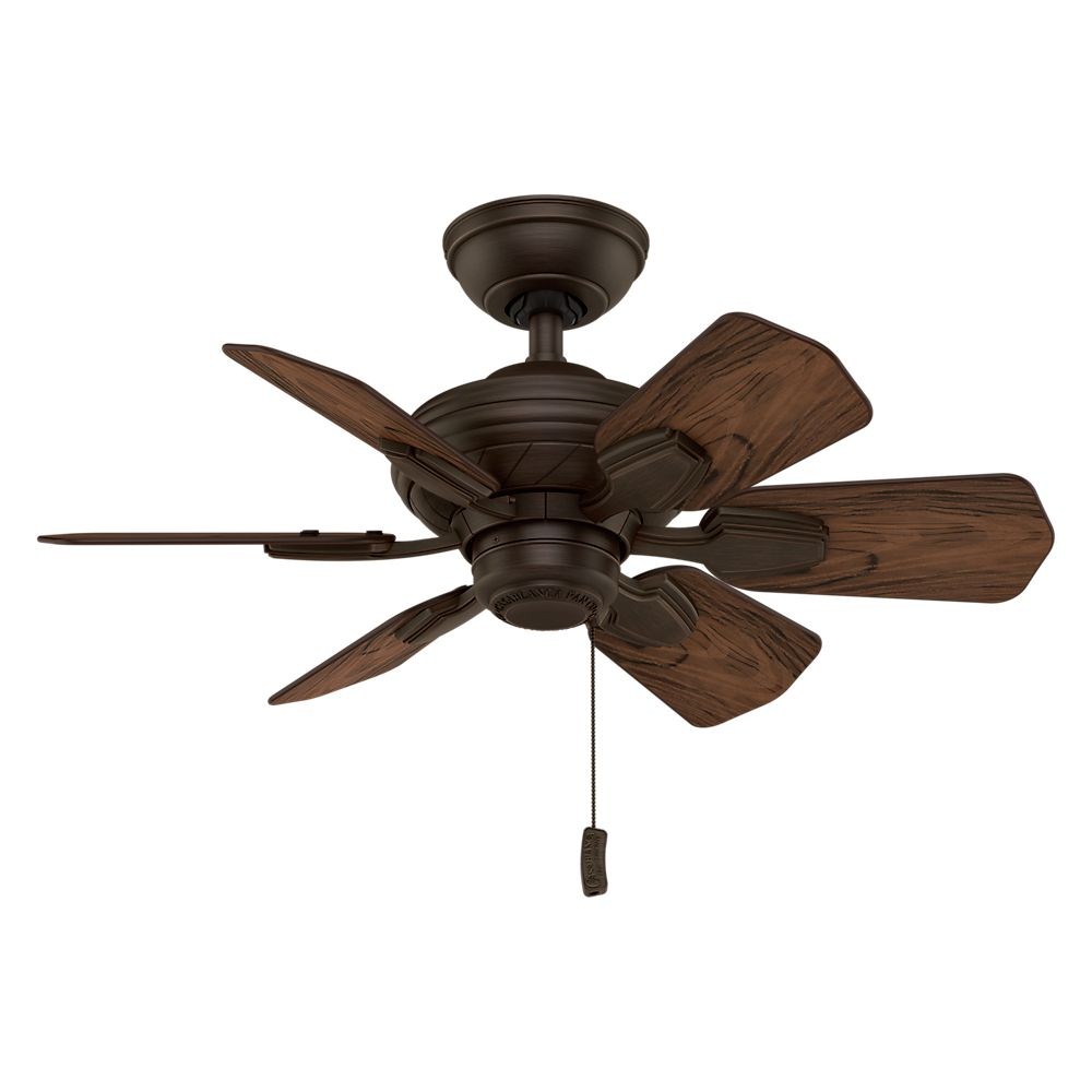 Casablanca Fans-59525-Wailea - 6 Blade 31 Inch Ceiling Fan With Pull Chain Control In Traditional Casual Style And Includes 6 Motor Speed Settings Brushed Cocoa Finish with Dark Walnut Blade Finish