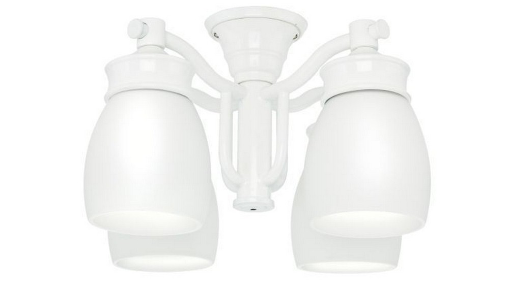 Casablanca Fans-99088-Accessory - Four Light Outdoor Fixture   Snow White Finish with Cased White Glass