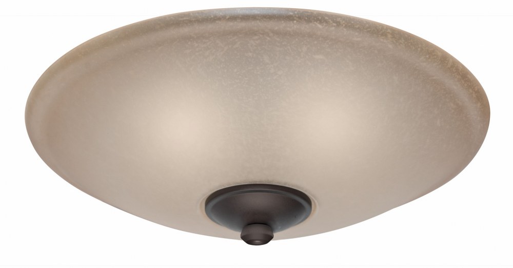 Casablanca Fans-99260-Accessory - 3 Light Low Profile Bowl Light Kit   Maiden Bronze Finish with Toffee Glass