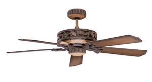 Concord Fans-52PD5OWL-Ponderosa - 52 Inch Ceiling Fan   Old World Leather Finish with Knotty Pine Blade Finish