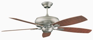 Concord Fans-52RS5SN-Roosevelt - 52 Inch Fan   Satin Nickel Finish with Silver Oak/Rosewood Blades