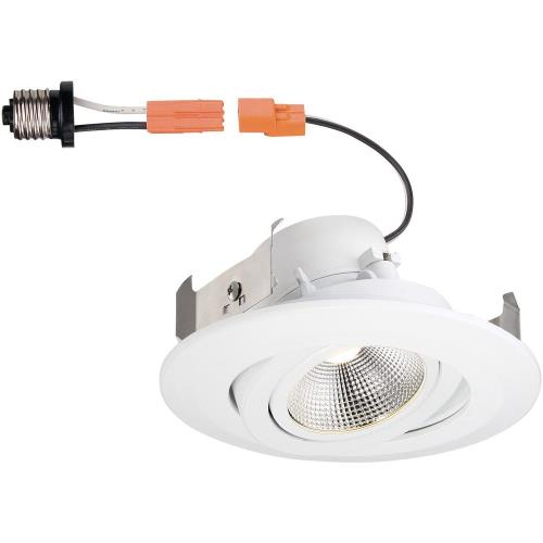 Cordelia Evl4742bwh40 Df Pro 4 Inch 9w 1 4000k Led Remodel Directional Gimbal Recessed Trim Light 4 Inch 9w 1 4000k Led Remodel, Directional Recessed Light Bulb